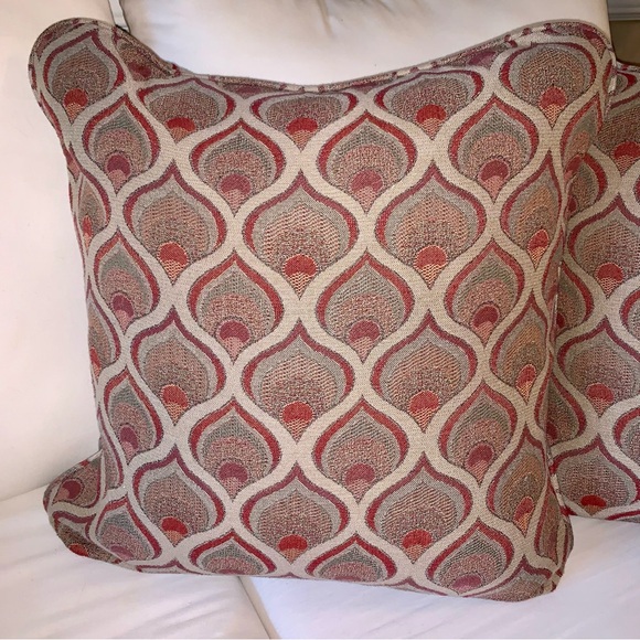 v i n t a g e :: 2 Mod MCM Textured Throw Pillows Midcentury Modern - Picture 11 of 11